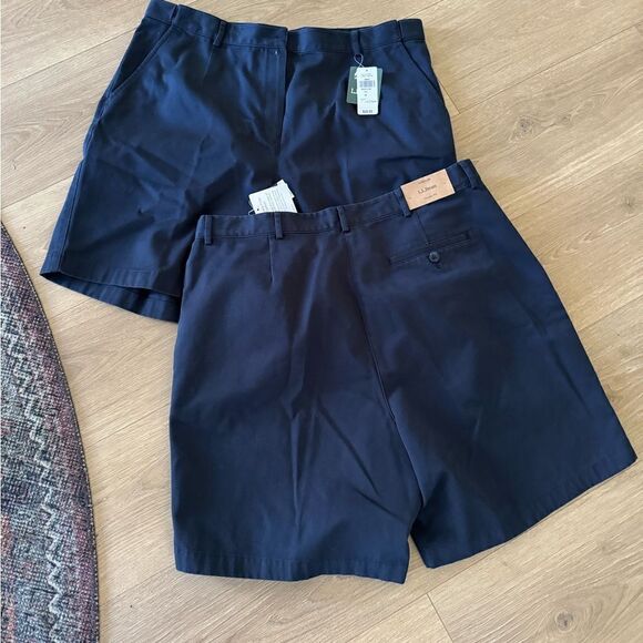2 pairs of LL Bean womens classic fit shorts NWT - Picture 1 of 4